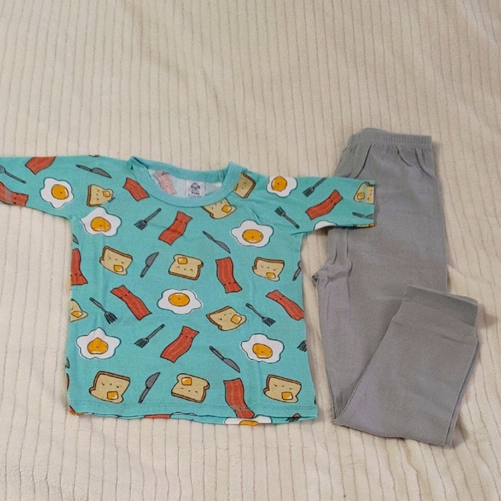 Kids Breakfast Print Pajama Set